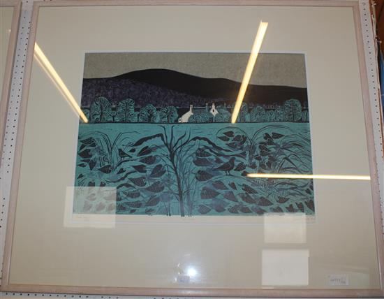 Framed Robert Tavener landscape print (artists proof)